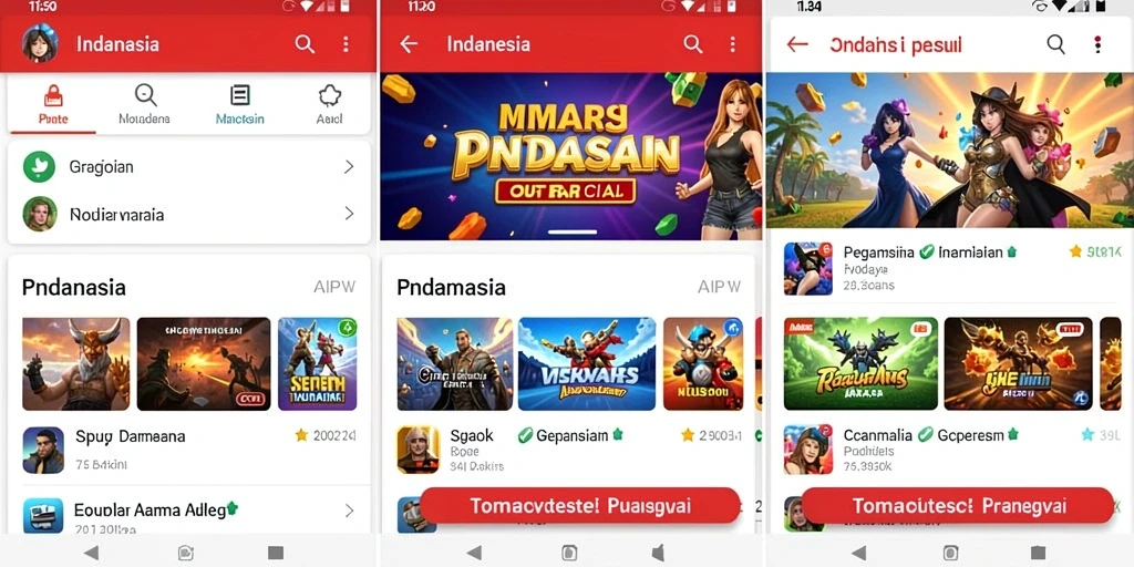 Tampilan mode tantangan harian yang penuh warna.
